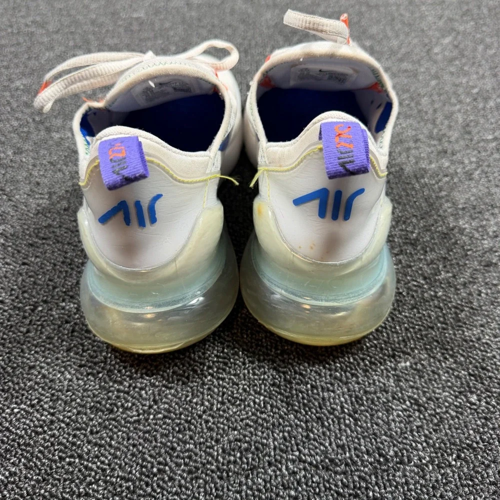 Nike Air Max 270 White University Blue Orange‎ DC1997-100 Womens 7 / Kids 5.5Y